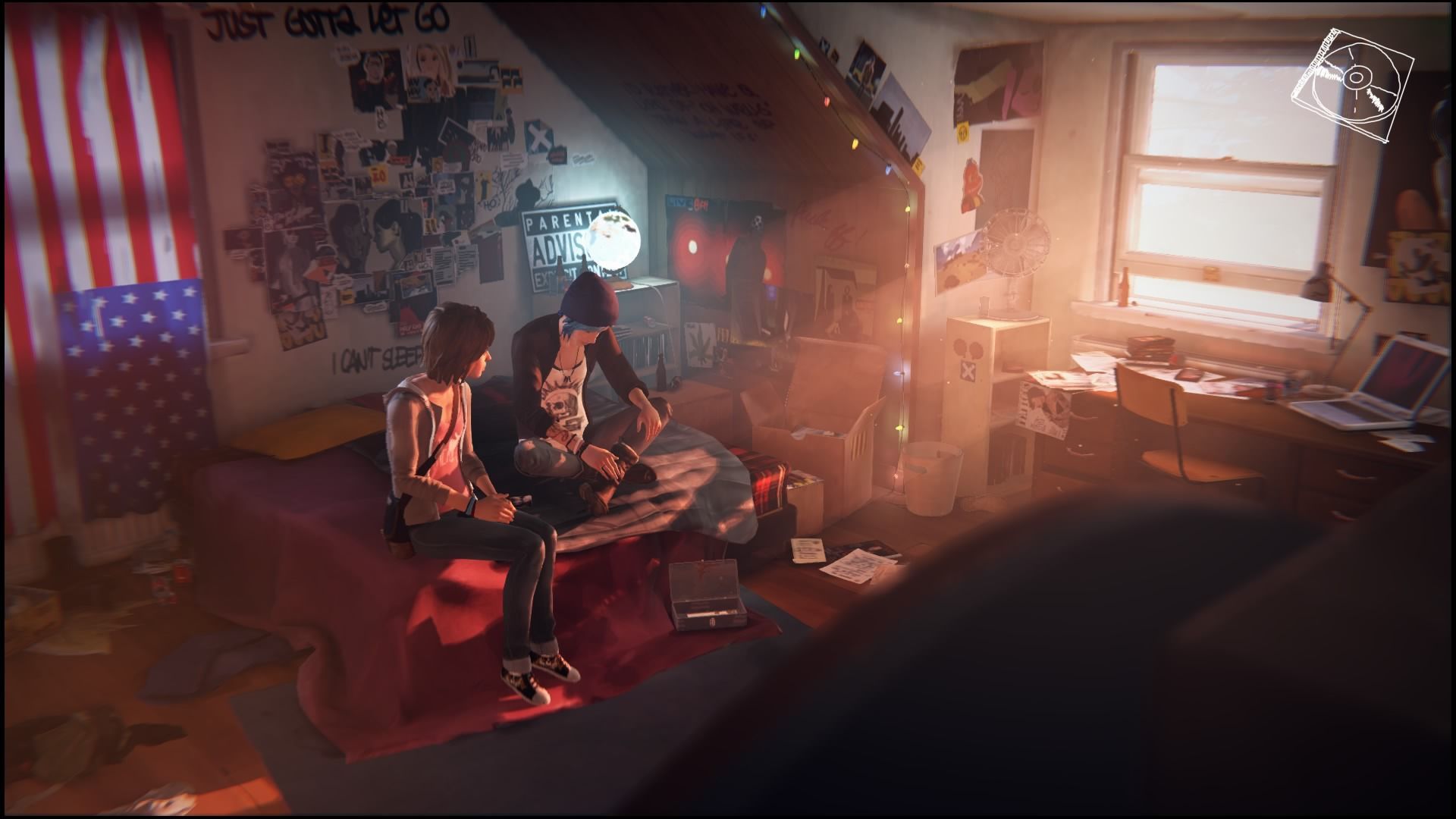 Max e Chloe no quarto da Chloe